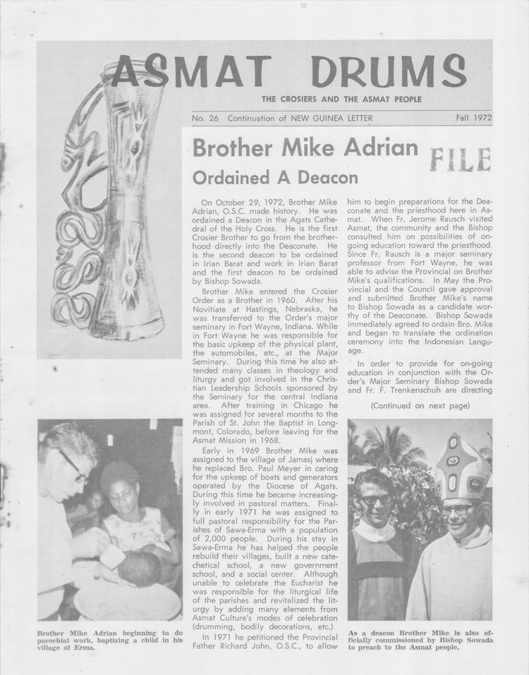 ASMAT DRUMS No. 26 Fall 1972