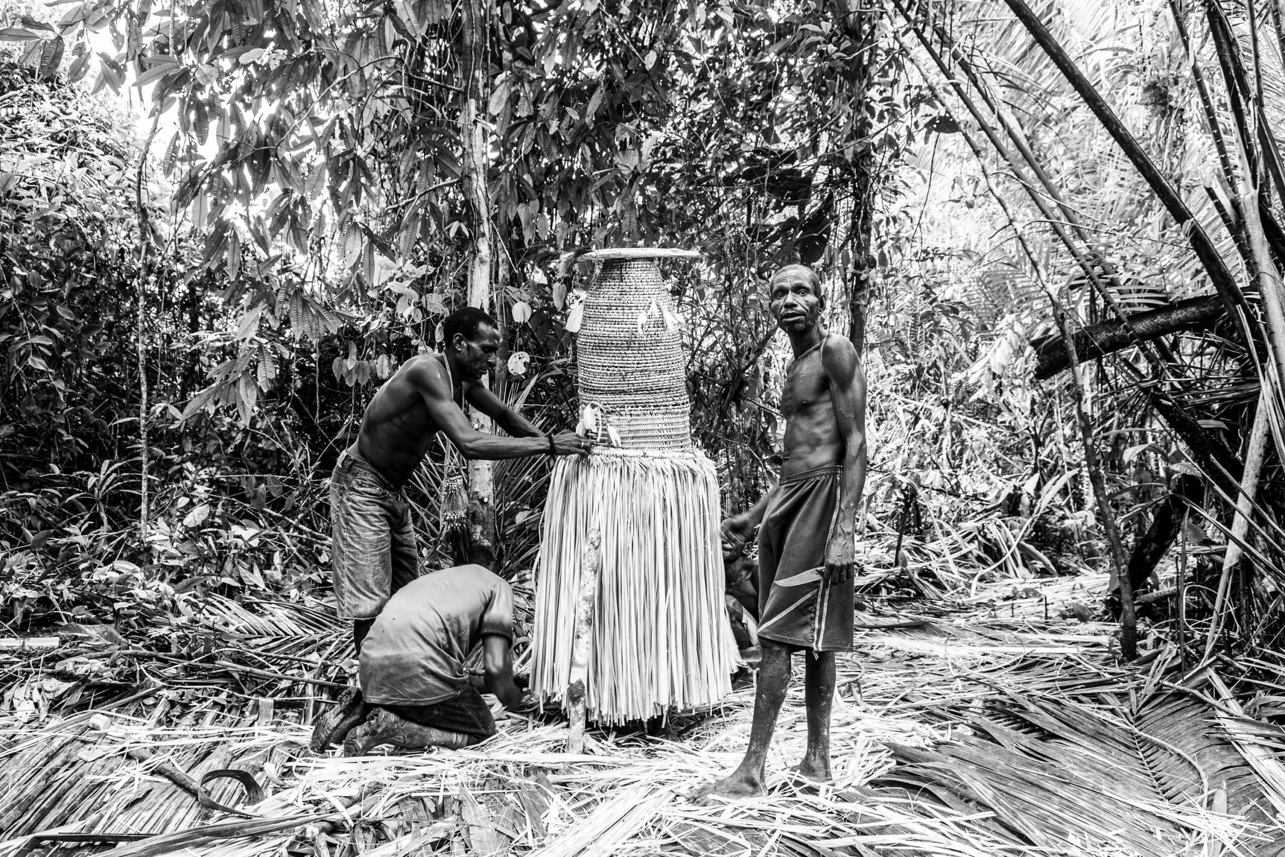 Bepja and other traditional figures, weaved 