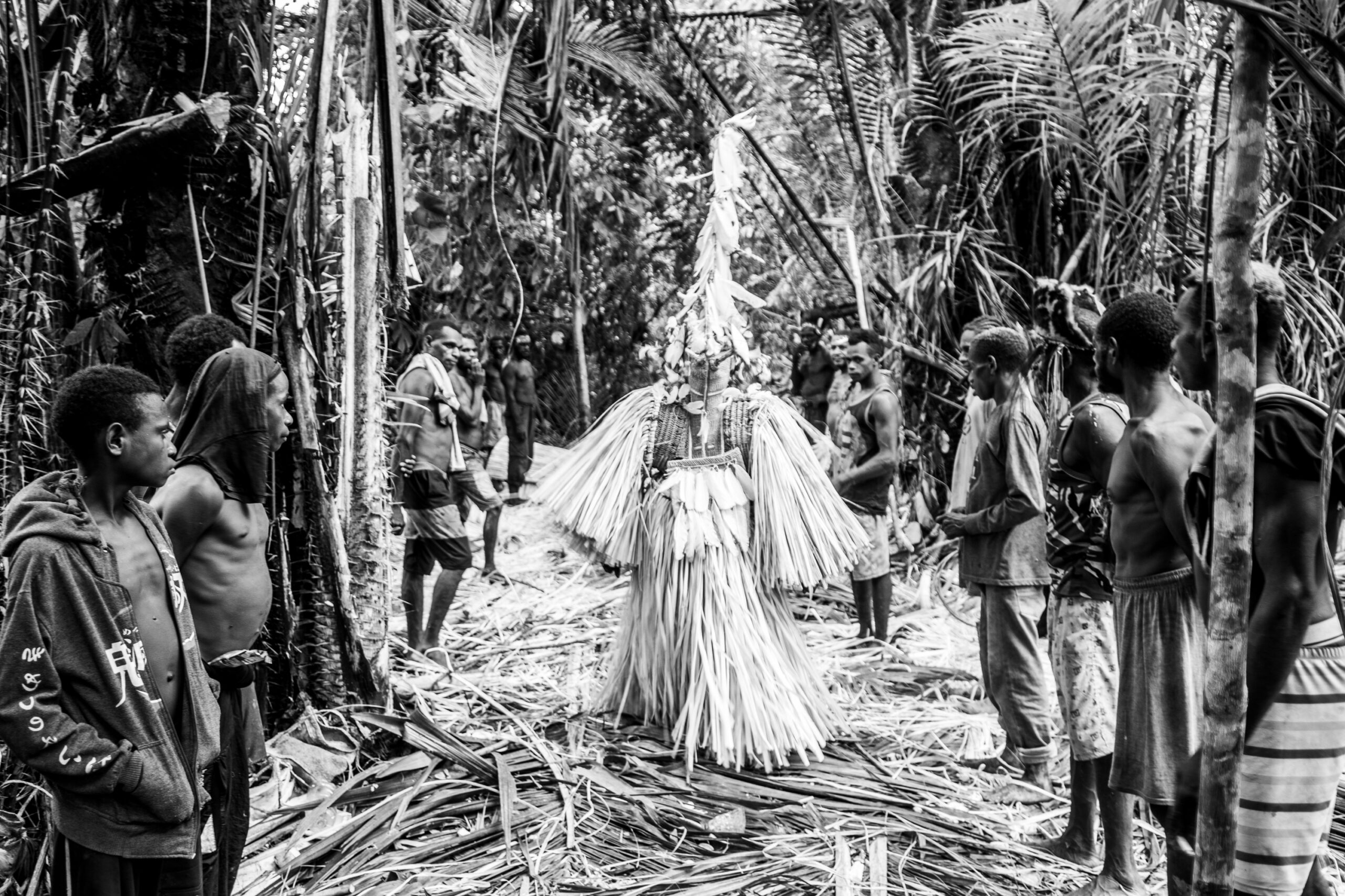 The spirits began to be invited from the forest—the world of spirits to return to the village.